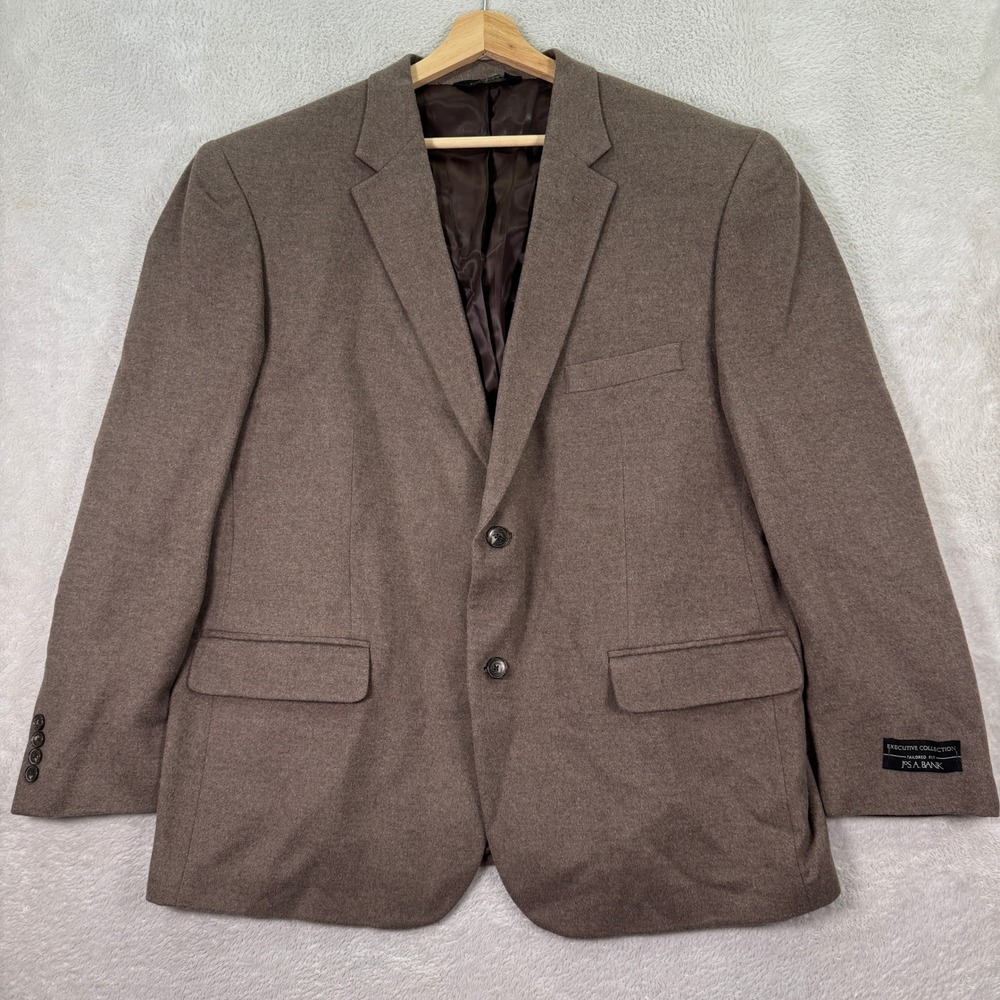 NEW Jos A Bank Executive Tailored Fit Wool/Silk Blazer Jacket‎ Tan Mens 48R Flex